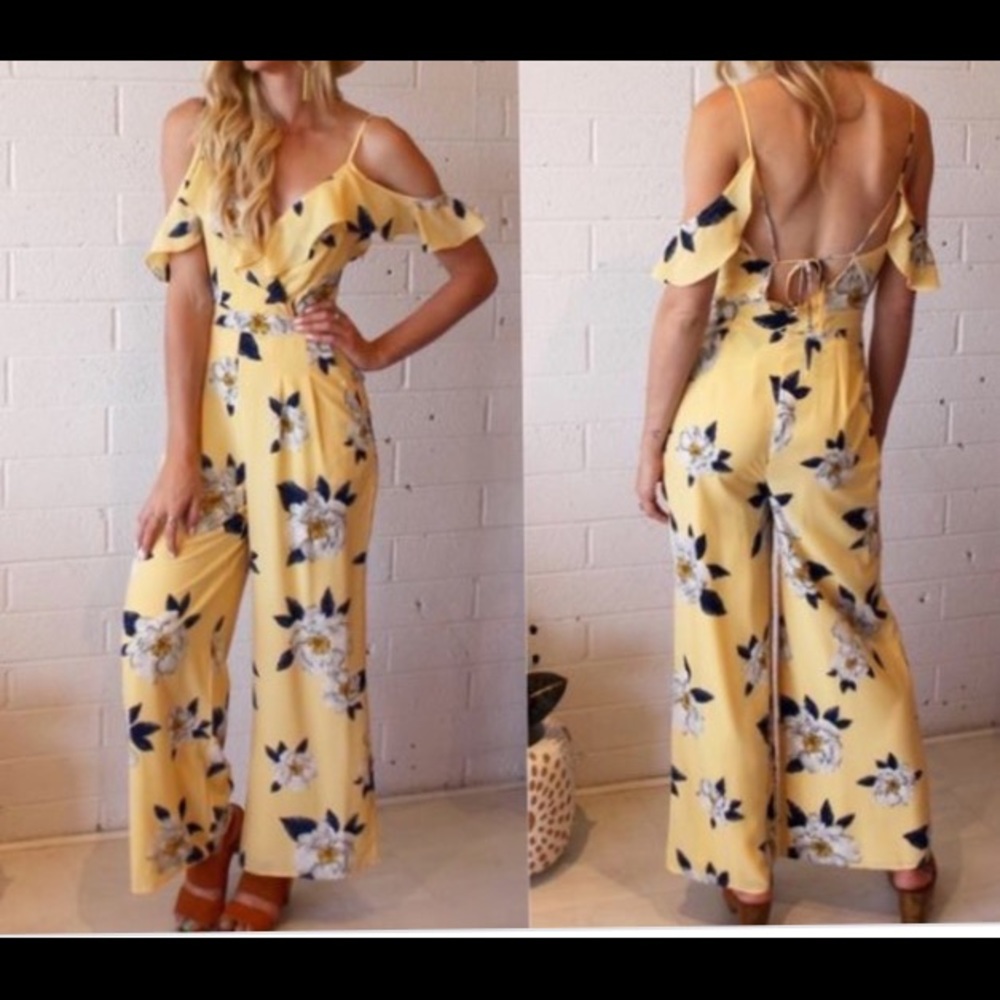J by J.O.A Floral Jumpsuit